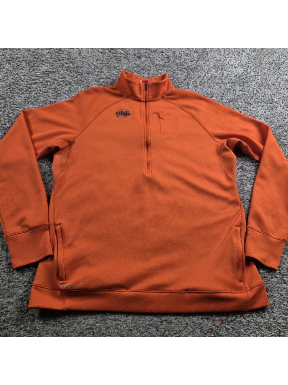 Nike Oklahoma State Cowboys Pullover Womens XL Orange 1/2 Zip  Running